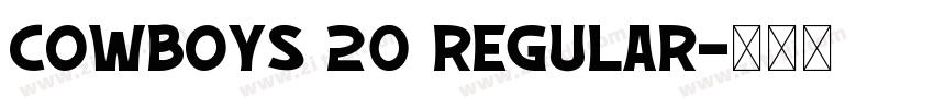 Cowboys 20 Regular字体转换